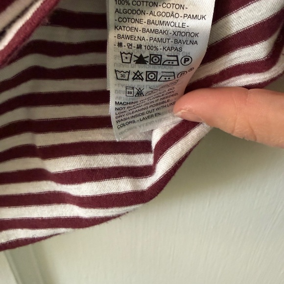 Levi’s Classic Cropped Striped Tee 100% Cotton Size Medium - Picture 6 of 6